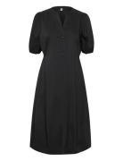 Cuantoinett Ss Placket Dress Black Culture