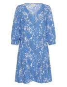 Crtiah Short Dress Blue Cream