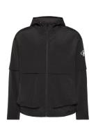 Ls Ripstop Hooded Flange Windbre Black Calvin Klein Jeans