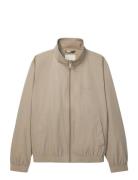 Ls Nylon Stand Collar Windbreake Beige Calvin Klein