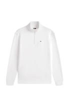 Tjm Reg Fleece Qz Mock Neck White Tommy Jeans