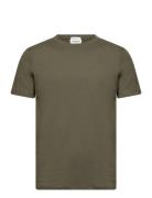 Organic Slub Yarn O-Neck Tee S/S Khaki Lindbergh
