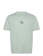 Ss 30S Micro Monologo Graphic Te Green Calvin Klein Jeans