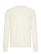 Ls Textured Cotton Crewnk Sweate Cream Calvin Klein