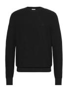 Ls Textured Cotton Crewnk Sweate Black Calvin Klein
