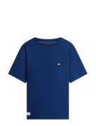 Tommy Flag Elevated Tee Blue Tommy Hilfiger