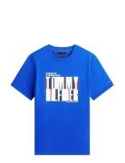 Split Colour Graphic Tee Blue Tommy Hilfiger