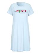 Nightdress With Short Sleeves Blue Damella Of Sweden