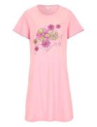 Nightdress With Short Sleeves Pink Damella Of Sweden