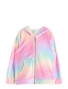 Hoodie In Velour Pink Lindex