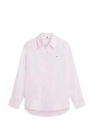 Ess Linen Relaxed Ls Shirt Pink Tommy Hilfiger