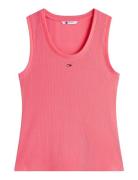 Tjw Essential Rib Tank Ext Pink Tommy Jeans