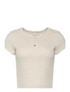 Woven Label 2X2 Baby Rib Baby Te Beige Calvin Klein Jeans