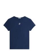 Th Script Slim Ss Tee Navy Tommy Hilfiger