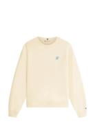 Th Script Reg Sweatshirt Cream Tommy Hilfiger