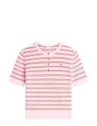 Co Cable Fine Gg Ss Henley Pink Tommy Hilfiger