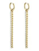 Ice Bead Fringe Earring Gold Gold Bud To Rose