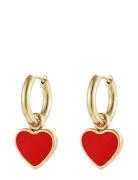 Noble Heart Earring Black/Gold Gold Bud To Rose