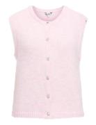 Objsaggia Re Knit Vest Cardigan Noos Pink Object