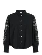 Vifelice L/S Embroidery Shirt Black Vila