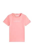 Tommy Script Tee Ss Pink Tommy Hilfiger