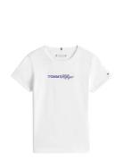 Tommy Script Tee Ss White Tommy Hilfiger