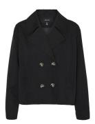 Vmchloemia Short Trenchcoat Ga Noos Black Vero Moda