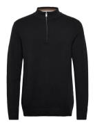 Structure Zip Neck Knit Black Lindbergh
