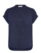 Rmwtalia Sl Blouse Navy RM By Rosemunde