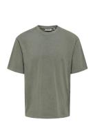 Onsdistress Rlx Ss Tee Noos Khaki ONLY & SONS