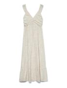 Vmdicthe Sl Frill Ankle Dress Wvn Ga Cream Vero Moda