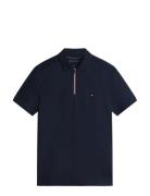 Liquid Cotton Rwb Zip Reg Polo Navy Tommy Hilfiger