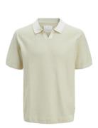 Jprcceaston Knit Split Neck Ss Sn Cream Jack & J S