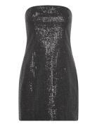 Twill Sequin Mini Dress Black ROTATE