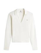 Modern Cody Ls Open Polo Cream Tommy Hilfiger