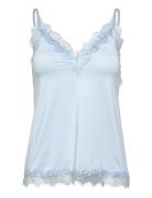 Rwbillie Lace Strap Top Blue Rosemunde
