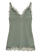 Rwbillie Lace Strap Top Green Rosemunde