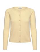 Rwlaica Ls O-Neck Raglan Cardigan Yellow Rosemunde
