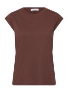 Cc Heart Basic Round-Neck T-Shirt Brown Coster Copenhagen