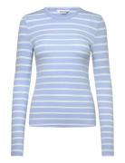 Srfenja Stripe O-Neck Top Blue Soft Rebels