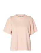 Slwpenelope 2/4 Ruffle Tee Noos Pink Selected