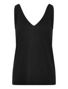 Rwelma Sl V-Neck Top Black Rosemunde