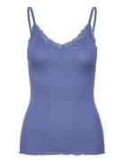 Rwbeatha Sl Regular Singlet Top Blue Rosemunde