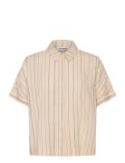 Srmargot Freedom Striped Ss Shirt Cream Soft Rebels