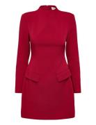 Leanna High Neck Mini Dress Red Malina