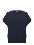 Kcnana Ss Blouse Navy Kaffe Curve