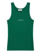 Contour 2X2 Rib Graphic Tank Green Calvin Klein Jeans
