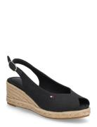 Mid Wedge Espad Slingback Black Tommy Hilfiger