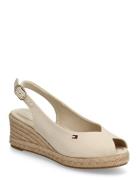 Mid Wedge Espad Slingback Beige Tommy Hilfiger