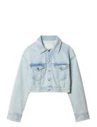 Denim Cropped Trucker Bleached B Blue Calvin Klein Jeans